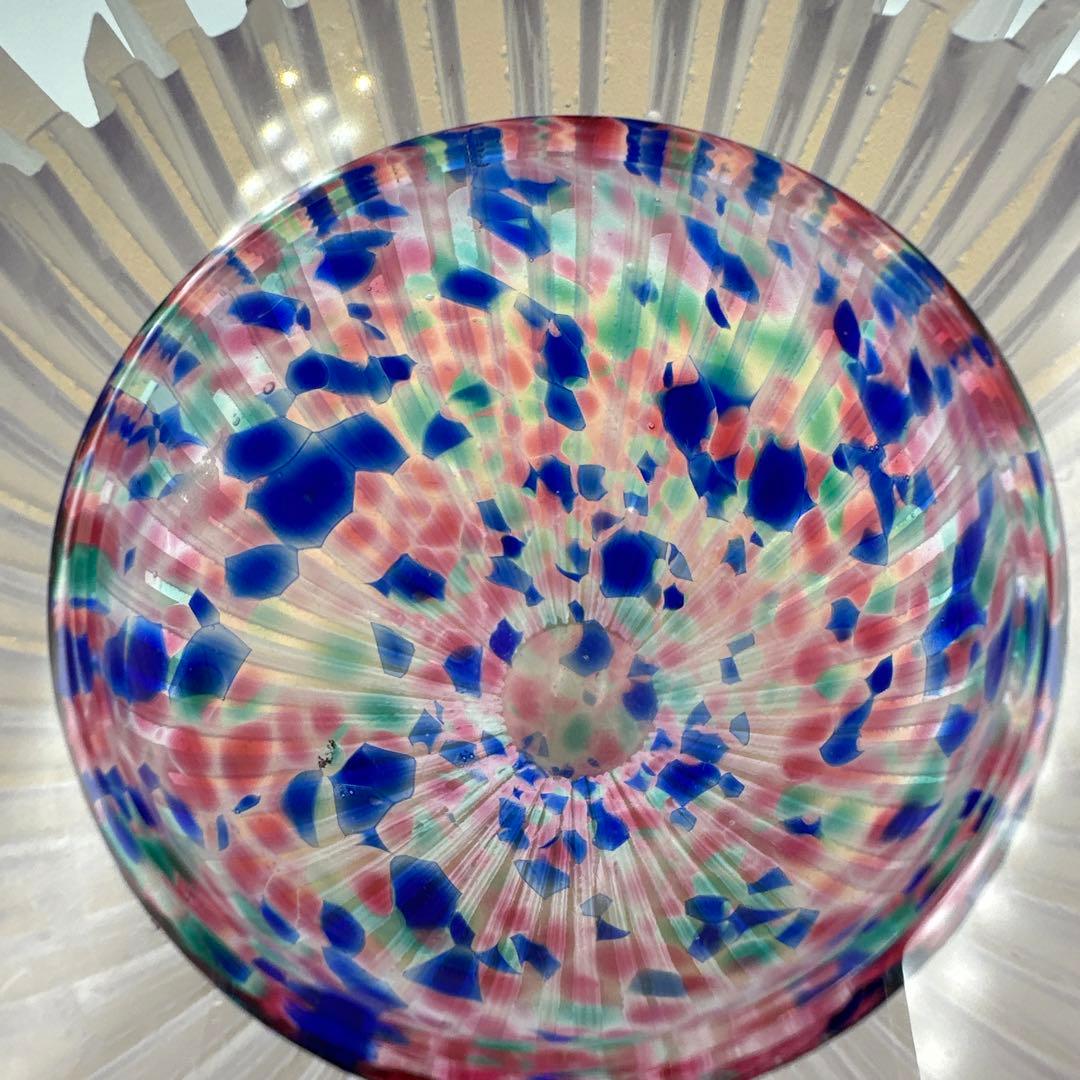 江戸切子作家　山田輝雄　作ガラス花器　オブジェ　伝統工芸　アート　インテリア