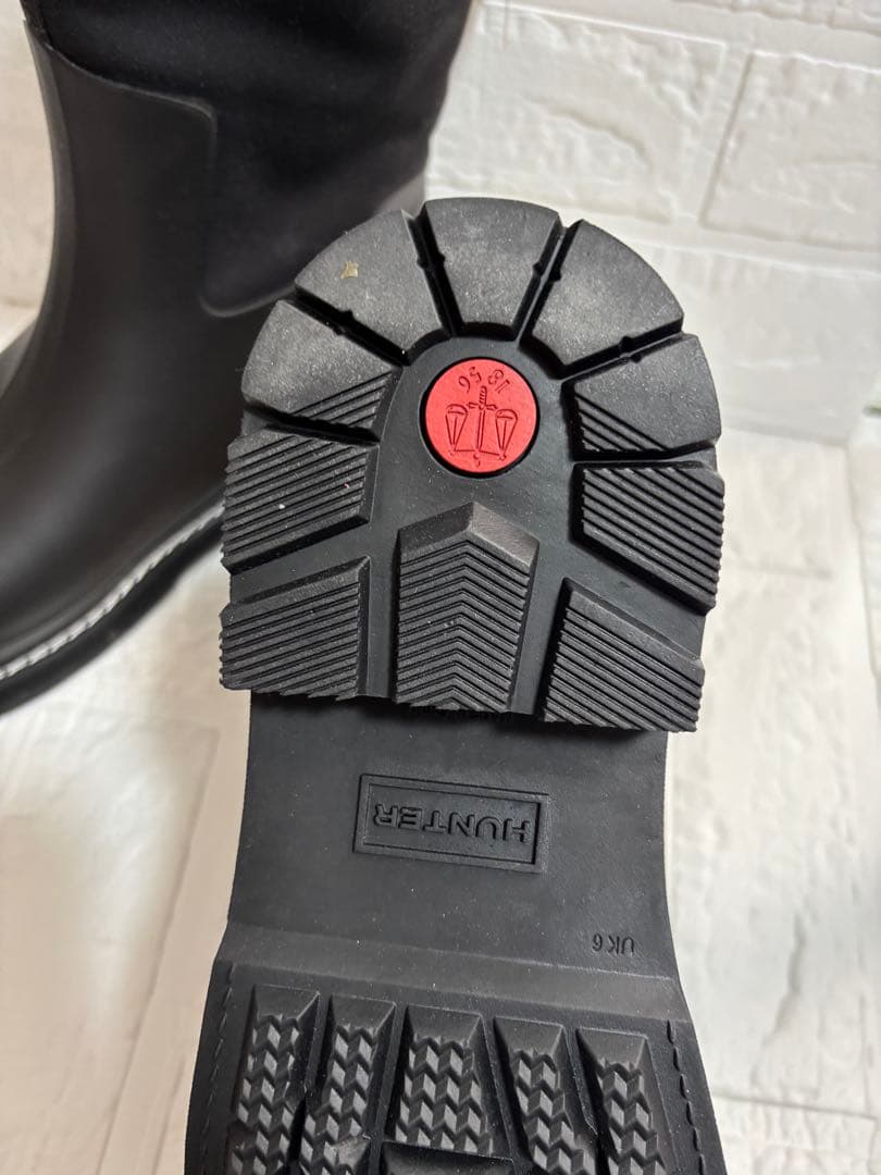 最終値下げ　未使用、HUNTER ハンター　ブーツ　ボア　UK6美品