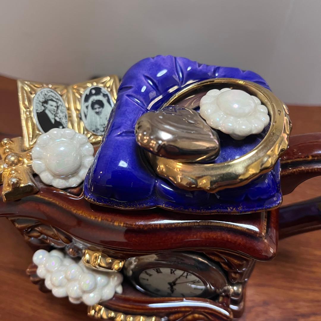 【超希少・美品】Paul Cardew ティーポット型 ジュエリーボックス英国製