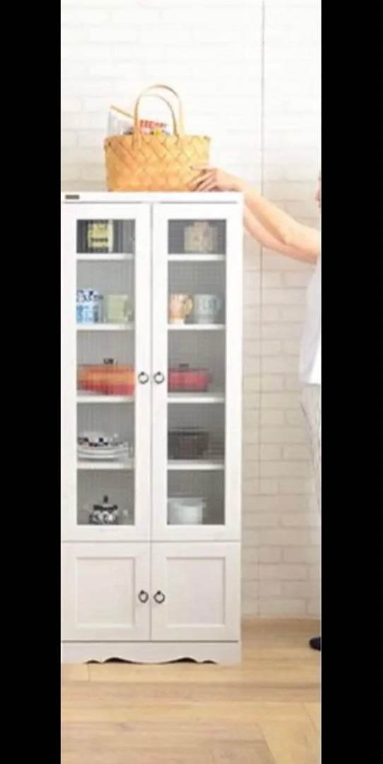 食器棚　佐藤産業　白