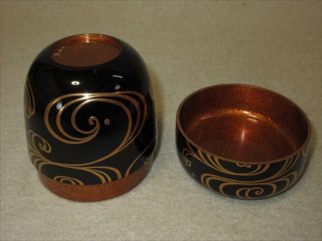 O11 ￼大幅値引き❗️名品 輪島塗 最高峰 【山下甫斎】作 波紋蒔絵 大棗