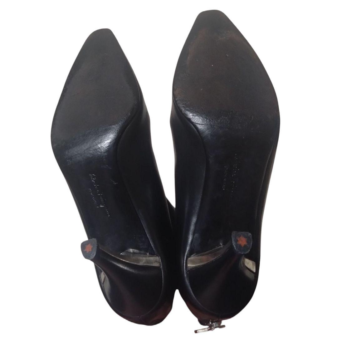 美品 サルヴァトーレ フェラガモ ロングブーツ ガンチーニ 黒 4C 本革