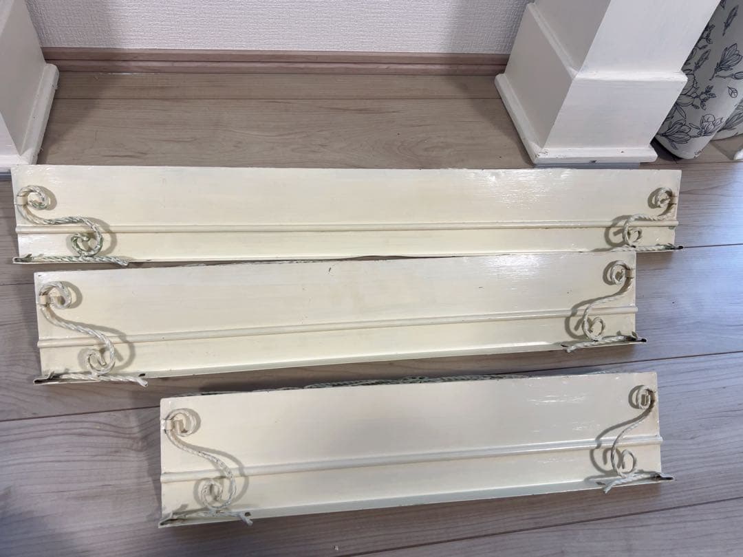 週末Sale＊アンティークフレンチシックなアイアンウォールシェルフ3個セット