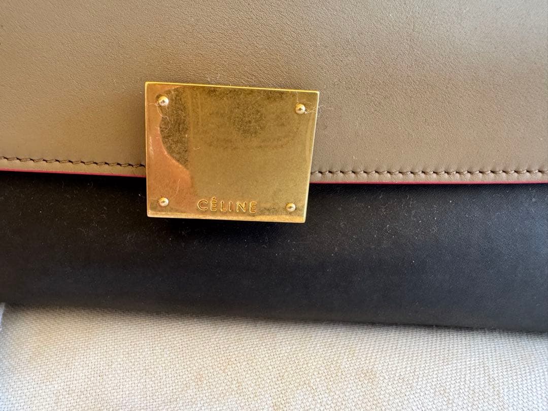 CÉLINE ショルダーバッグ グレー/ブラウン/ブラック