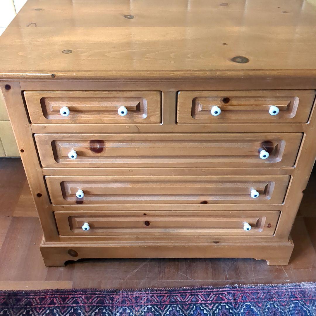 パイン材　4段チェスト　箪笥　カントリー