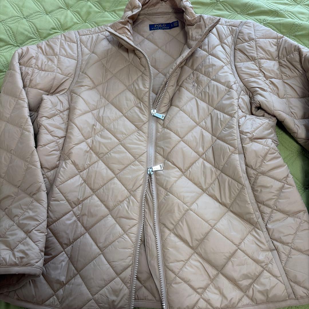 POLO RALPH LAUREN ベージュモッズコートキルティングコート付き