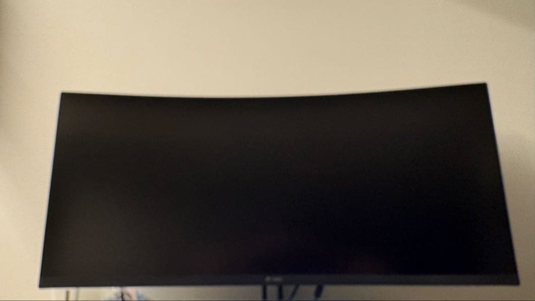 CRUA 湾曲 ゲーミング モニター 34インチ ブラック