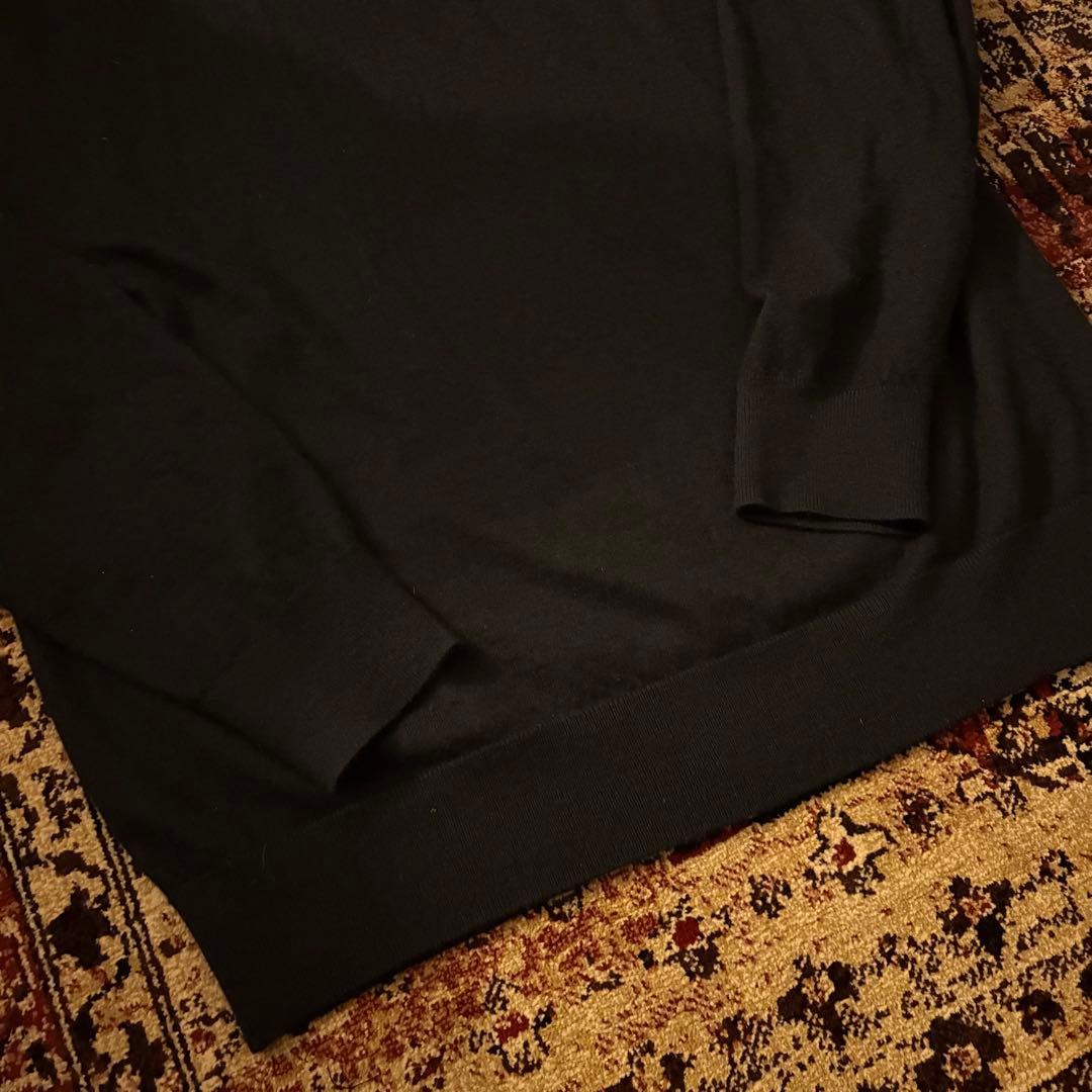 cash&barba ウーステッドカシミヤ 150 ニット ブラック 1