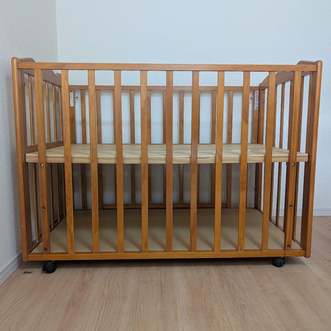 大和屋 yamatoya ラプス W オープン すのこ ベビーベッド