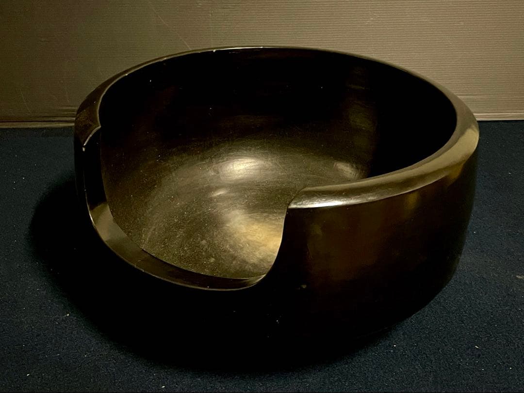 割引‼️【特大】「母」 黒真塗 面取 風炉 土風炉 尺三 木箱 (17あ①)