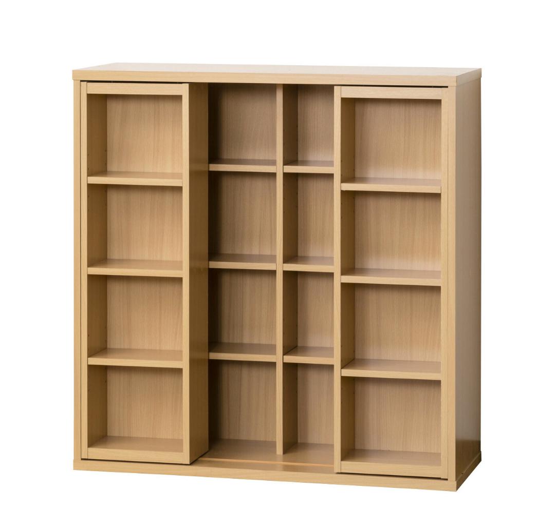 深型スライド式　シェルフ　本棚　書籍棚　ＣＤ　ＤＶＤ　大容量収納