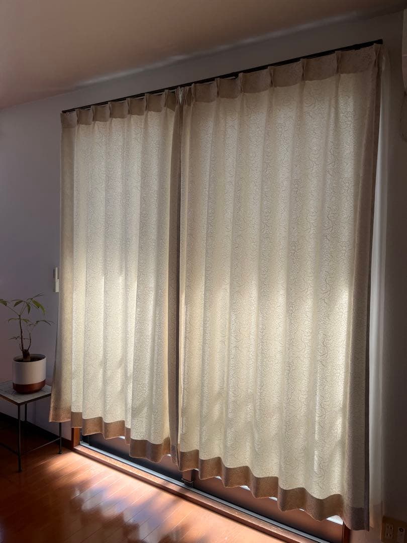 【美品】オーダーカーテン、レースカーテン