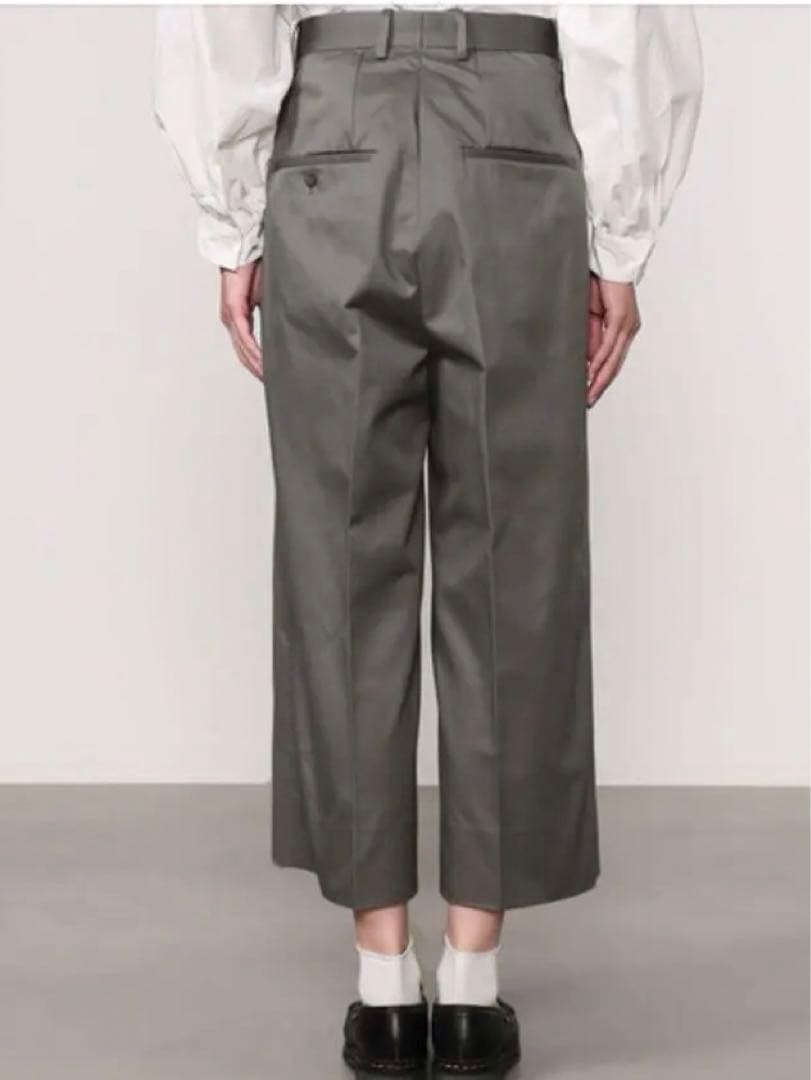 SCYE BASICS サンホアキン　チノ　クロップド　ワイドパンツ　ベージュ