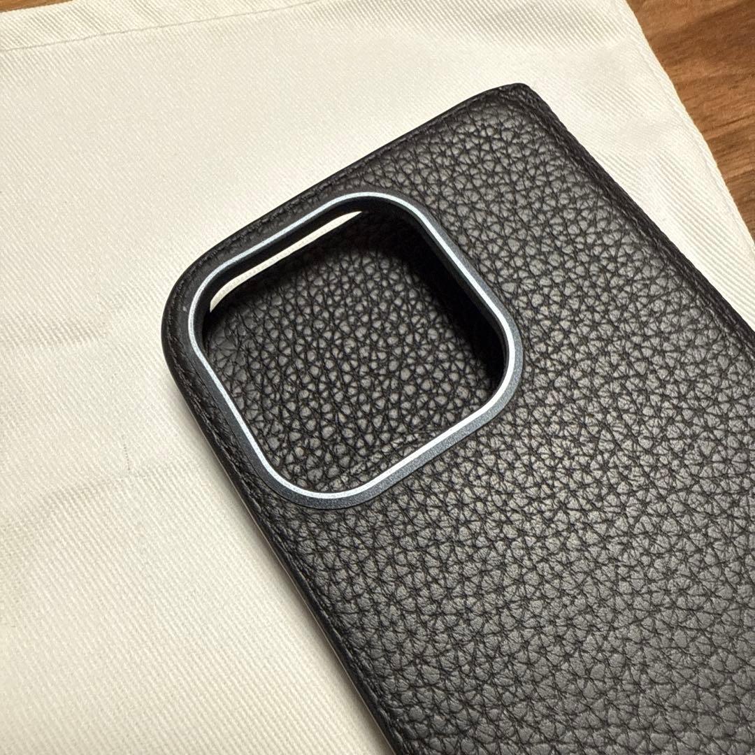 BONAVENTURA ブラックレザー iPhone16Proケース