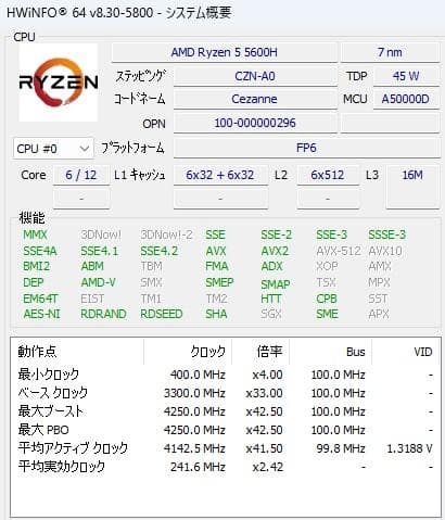 ミニPC Ryzen 5 5600H 16GB/512GB Win11 Pro