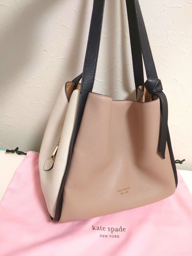kate spade ノット カラーブロック ラージ ショルダーバッグ
