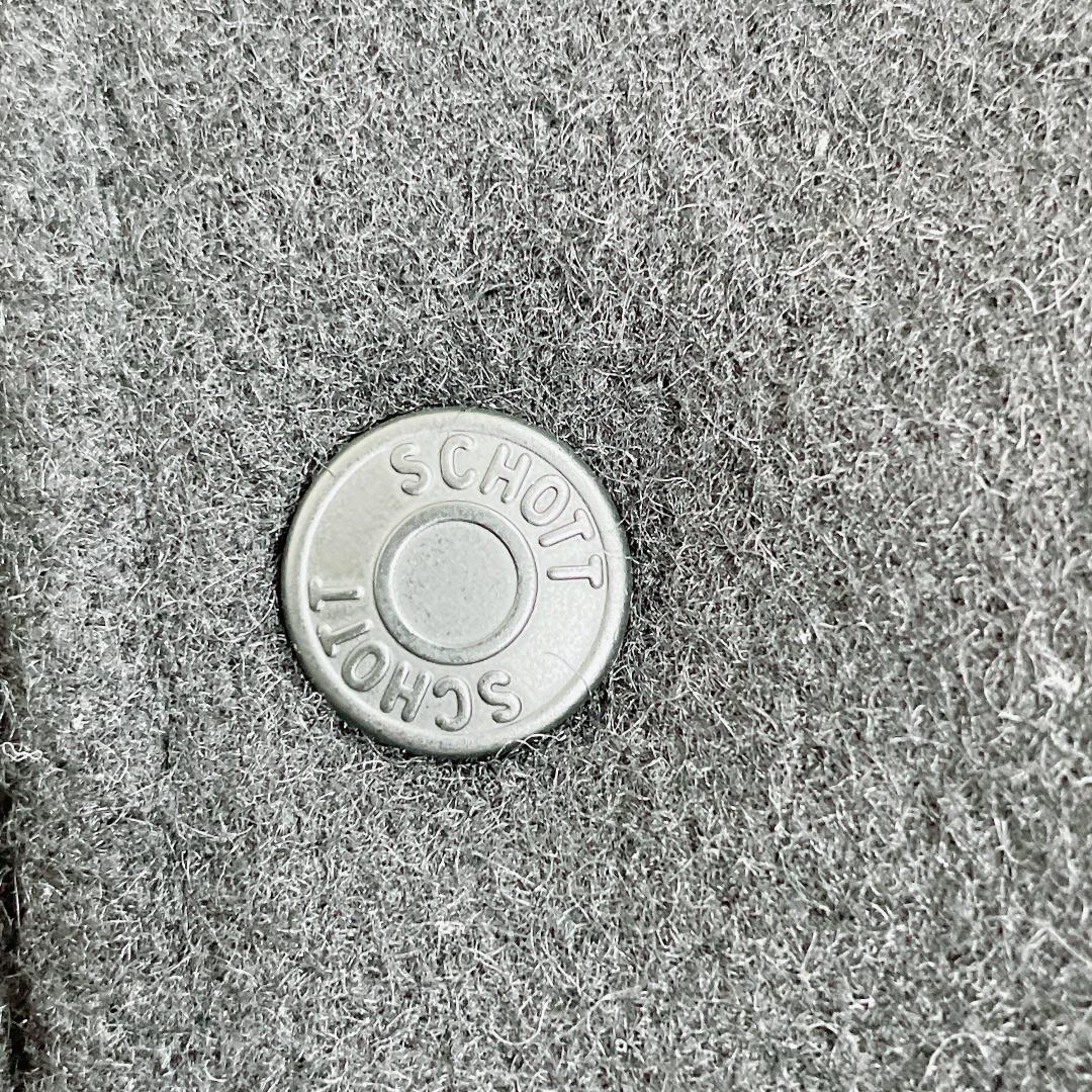 ショット Schott Rod 刺繍 メルトンスタジャン ネイビー S