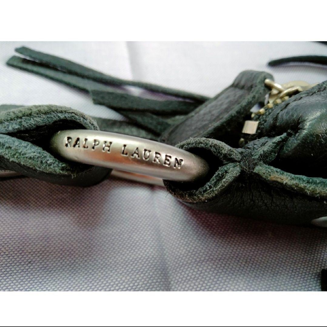 ラルフローレン　コンチョ・フリンジ付レザーショルダーバッグ