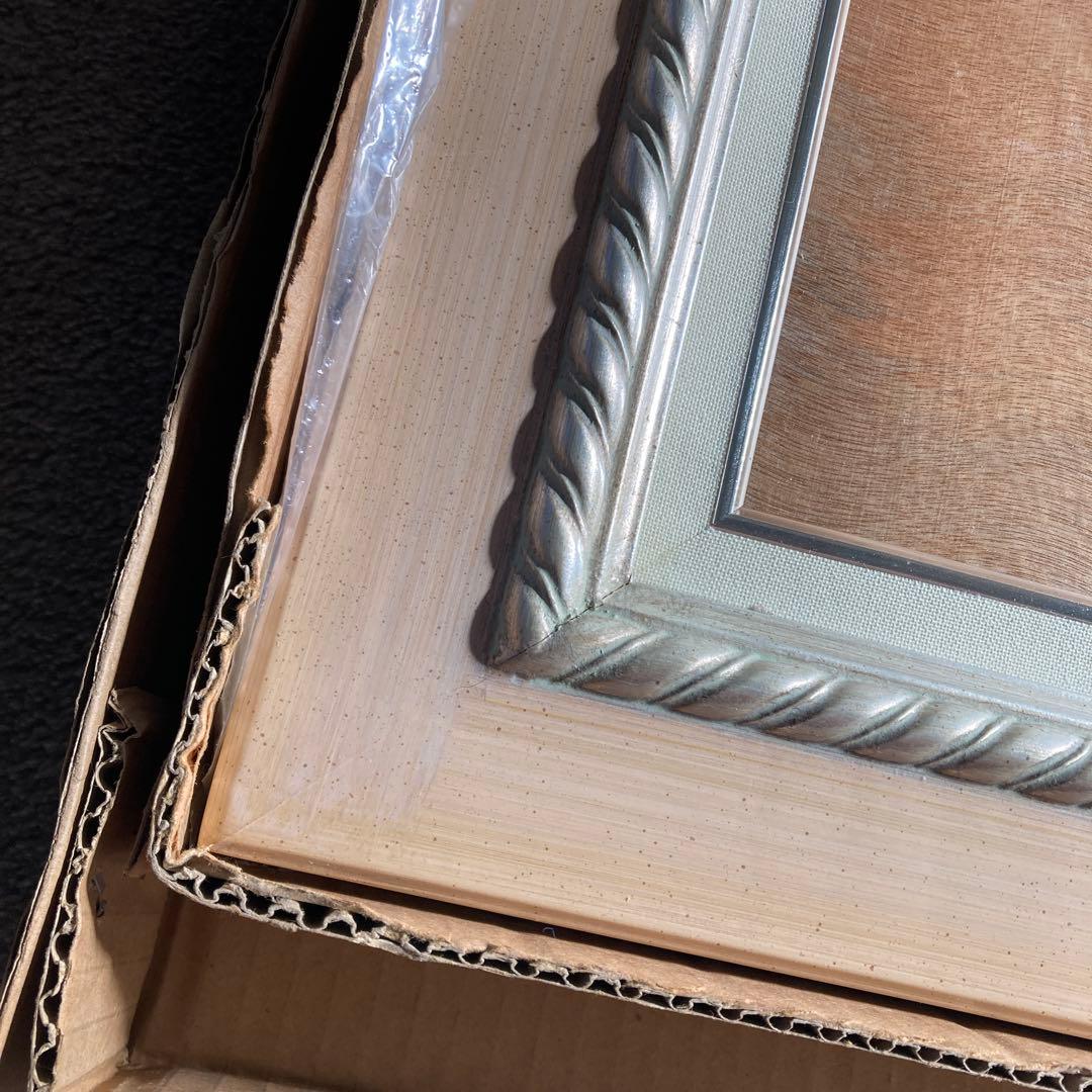 A F6号 内側青銅色混じりの銀色 油彩額縁 同種デザイン 3点まとめ売り