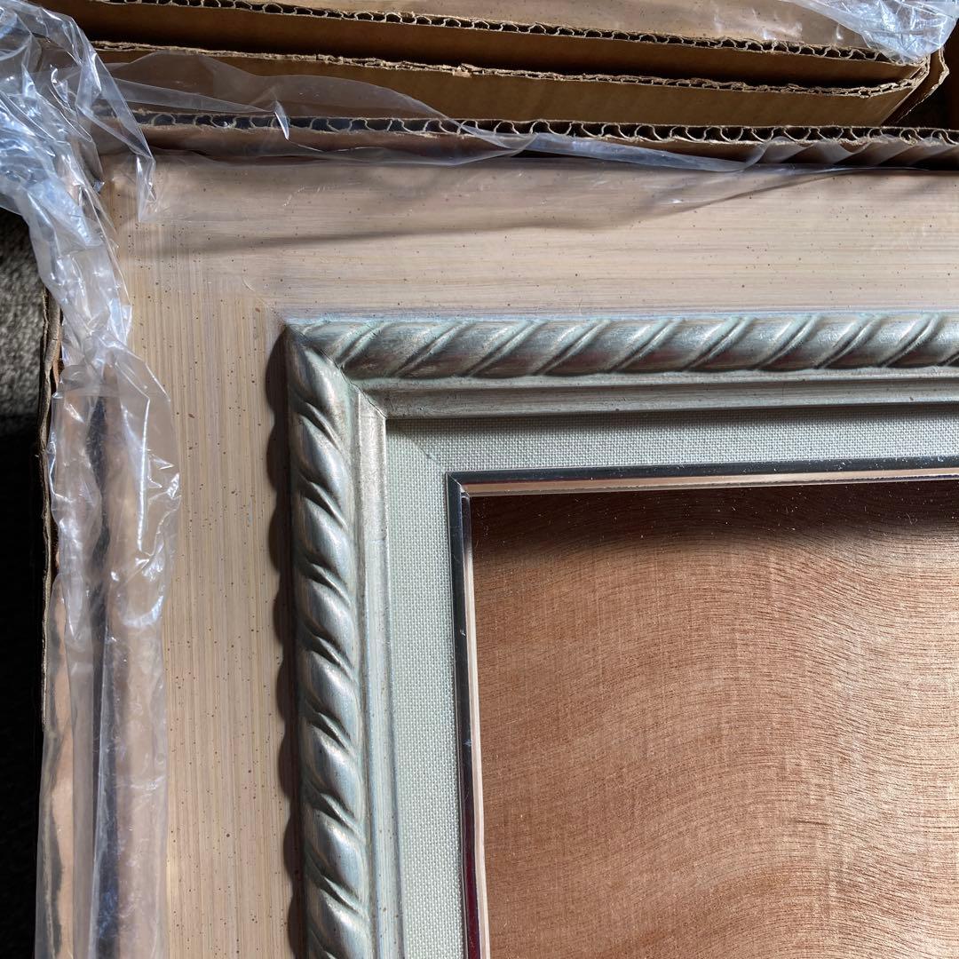 A F6号 内側青銅色混じりの銀色 油彩額縁 同種デザイン 3点まとめ売り