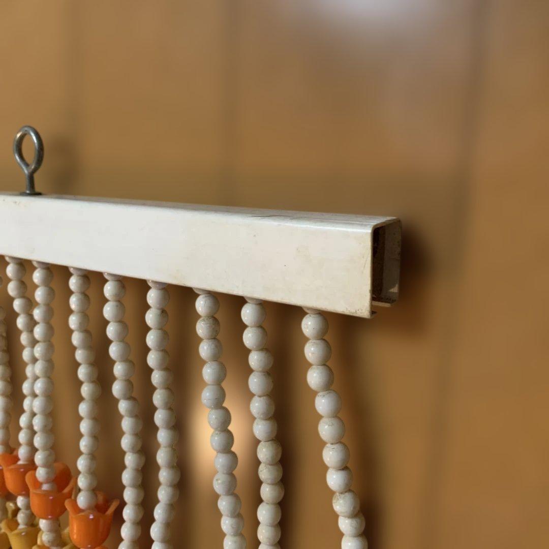 お花ビーズのれん チューリップ 中古 昭和レトロ レトロポップ