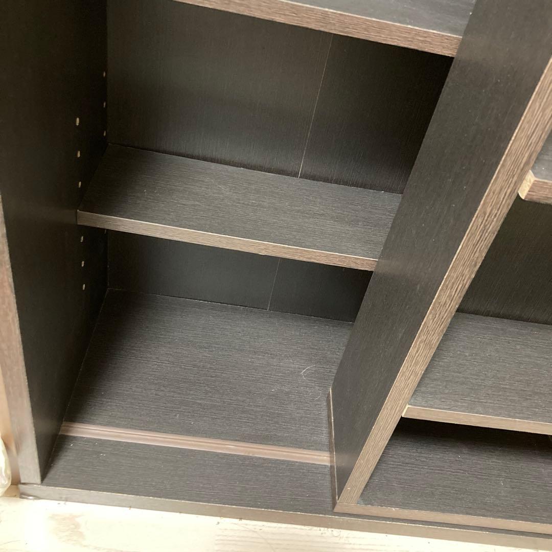 本棚 スライド棚付き