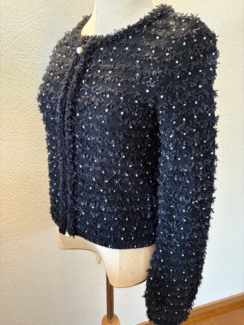 美品⭐︎René カーディガン 34 トップス　ニット　ブラック