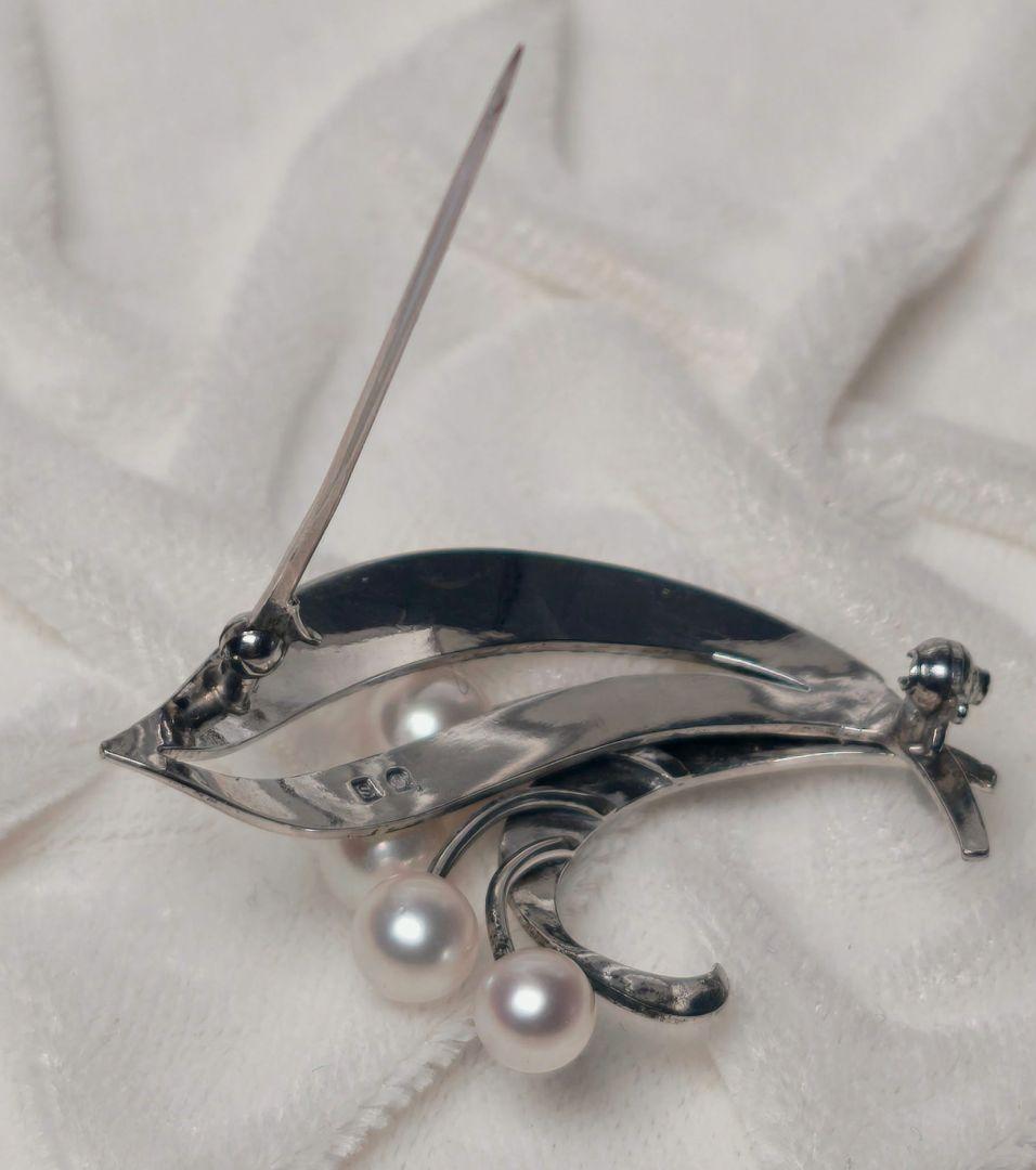 【極美品 最高級!!】ミキモト ブローチ パール フォーマル 4珠 皇室御用達