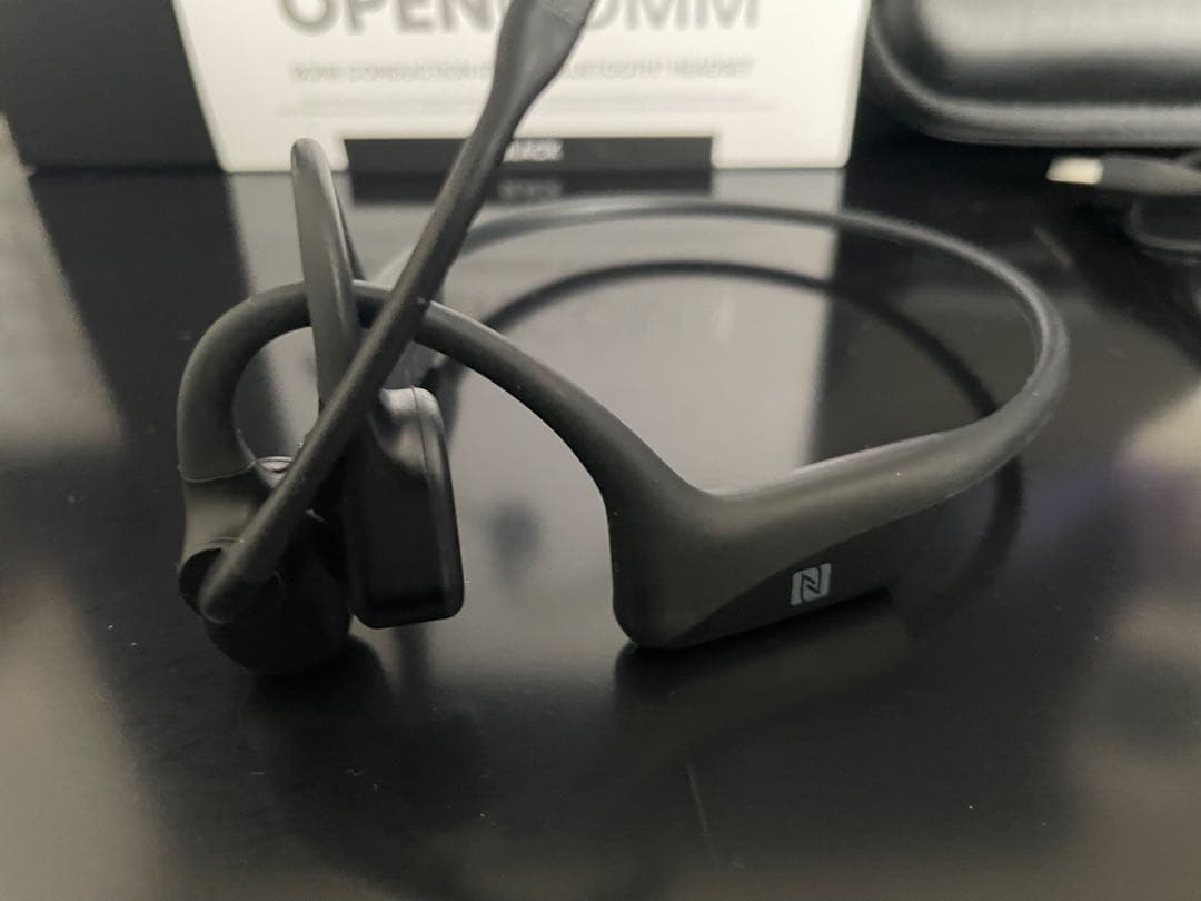 Shokz OPENCOMM骨伝導イヤホン ブラック ビジネスヘッドセット