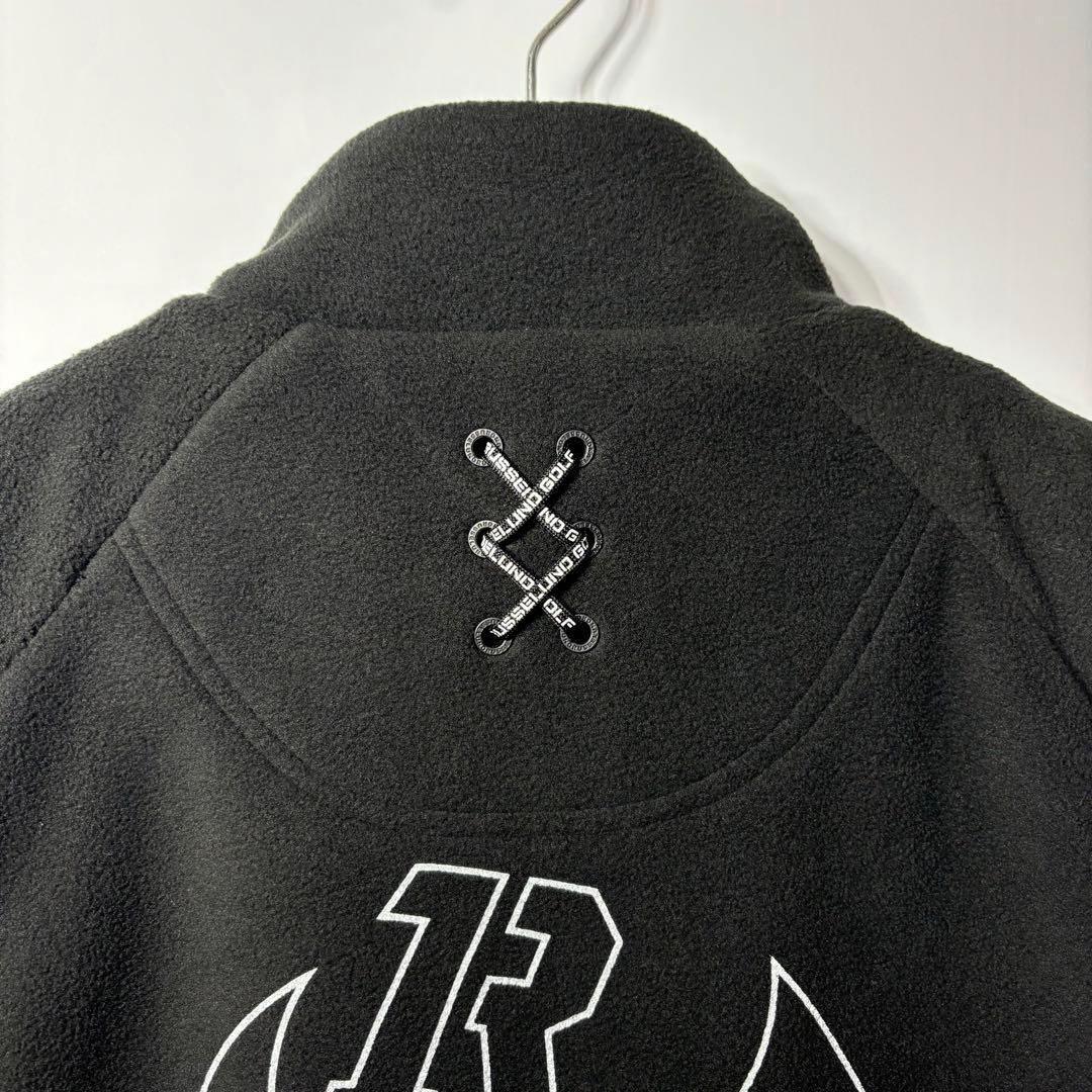 新品 ラッセルノ ゴルフ フリース ベスト ブラック M 4