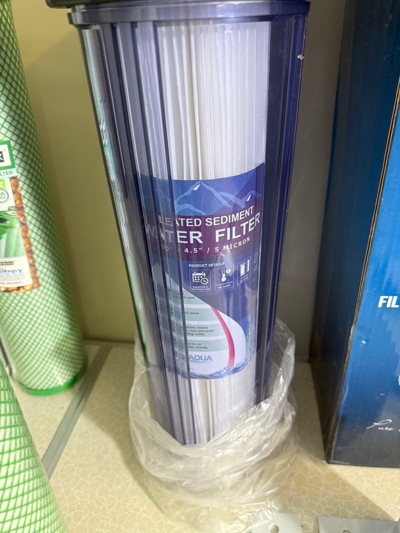 カーボン浄水フィルター 20インチ Big Blue セット CB205-8B