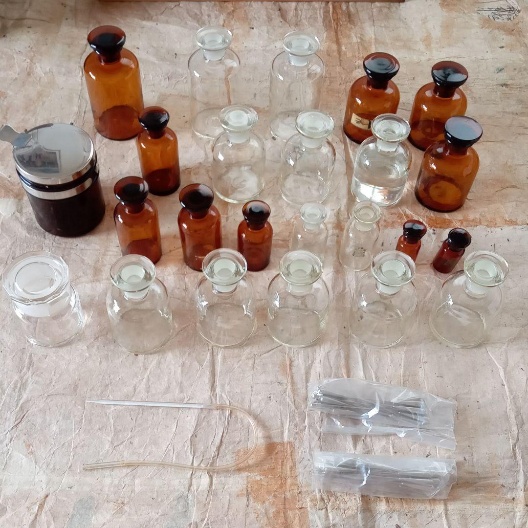 戦前　ガラス　実験室　実験道具　瓶　ボトル　骨董　古道具　アンティーク