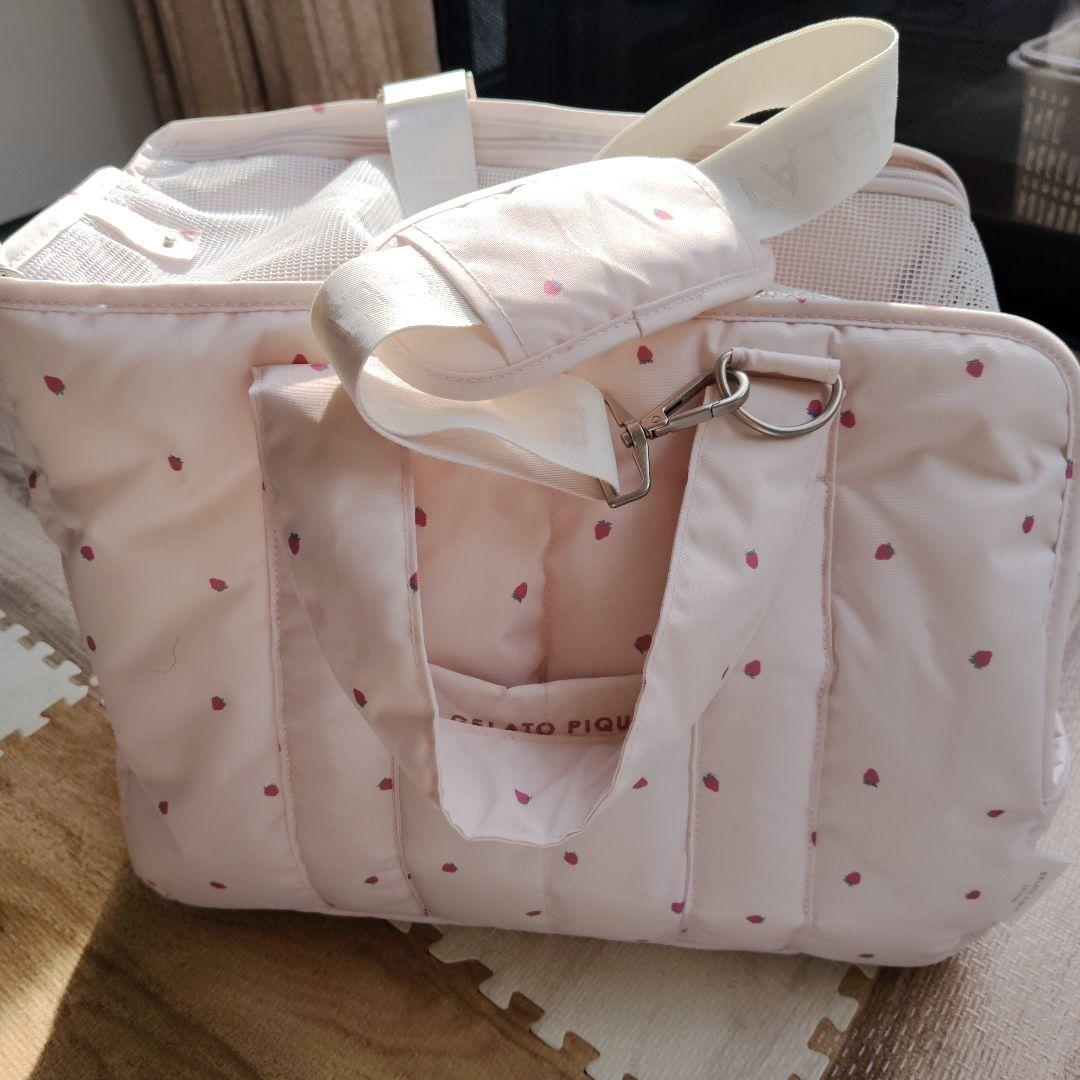 ★ジェラピケ ストロベリーキルティングキャリーバック