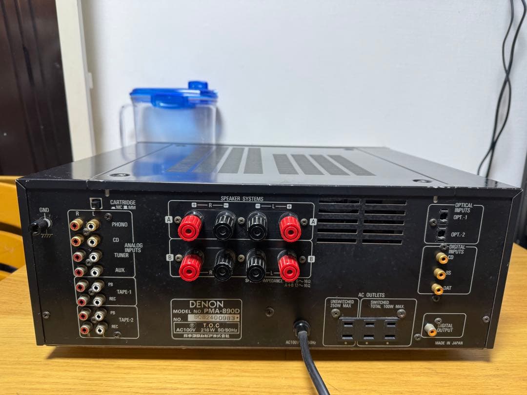 DENON 890D アンプ、動作確認済み、良い品。