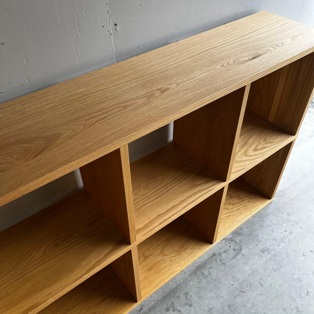 美品★無印 スタッキングシェルフセット・５段×２列・オーク材