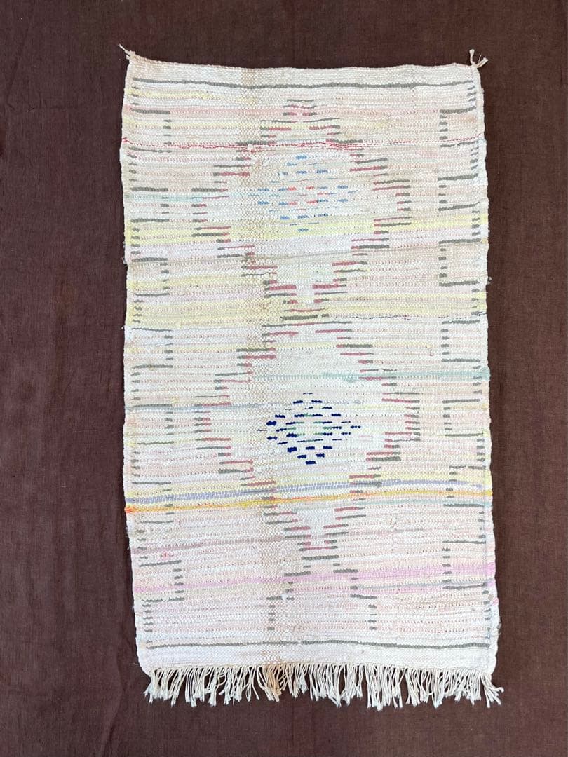 【最終値下げ】ボシャルウィットラグ(ピンク凸凹菱形紋様)