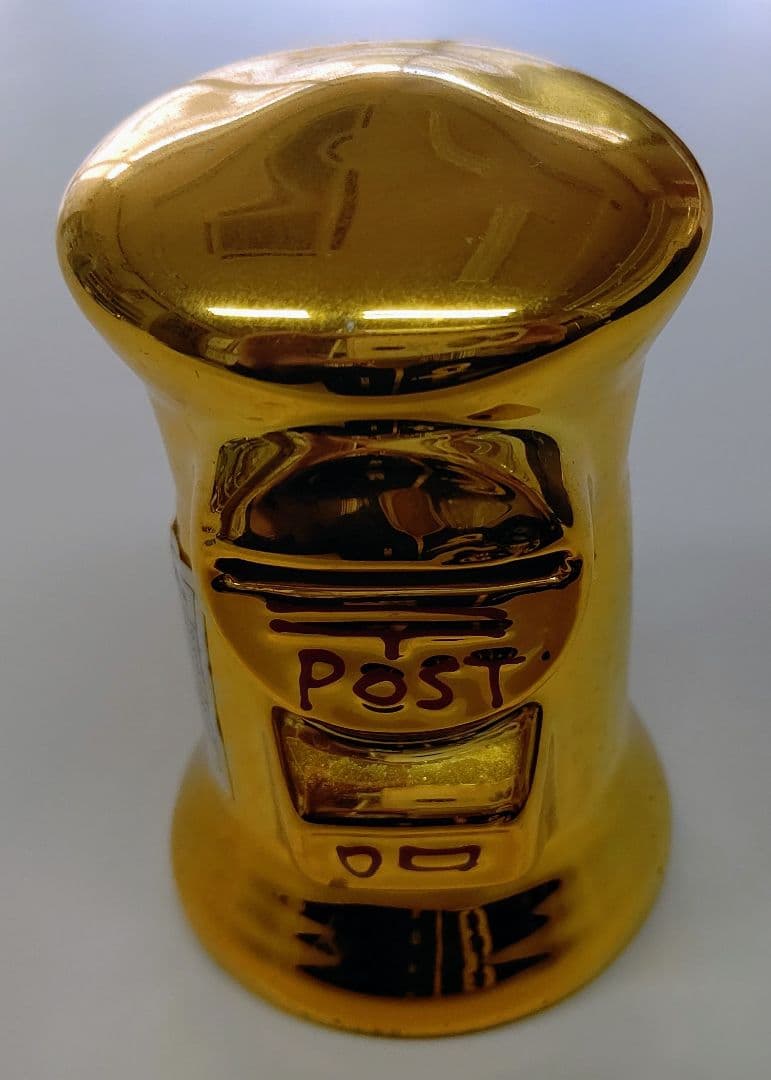 赤丸型郵便差出箱1号型貯金箱大１体＆金色郵便ポスト型貯金箱小２種類合３品セット