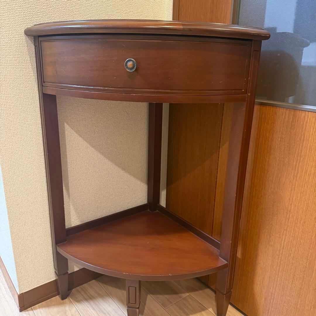 東海家具 コーナーテーブル　サイドテーブル　コーナー用　コンソール　天然木