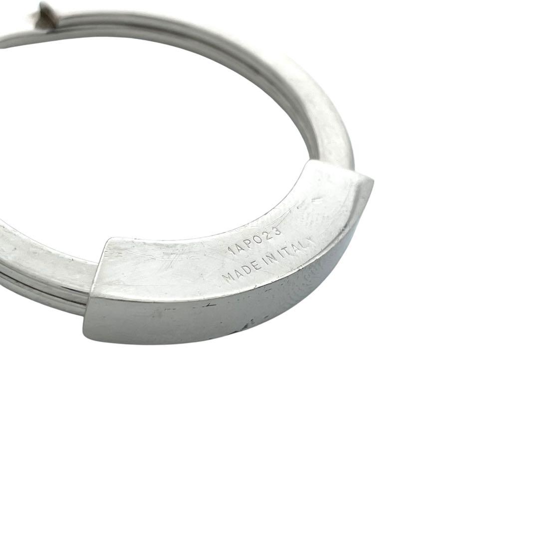 良品　PRADA プラダ　m5 キーリング　リング　キーホルダー　シルバー　ロゴ