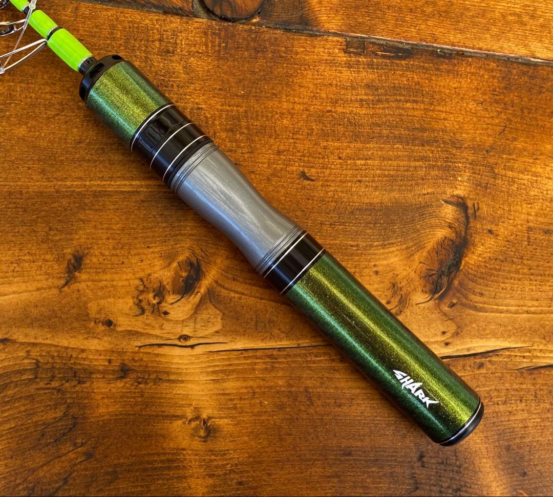 超コンパクト　トラウトロッド　5ft スピニングロッド グリーン　渓流釣り