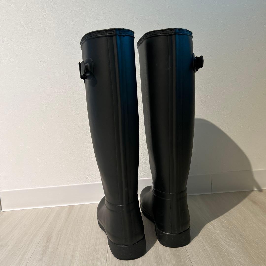 HUNTER ハンターオリジナル リファインドレインブーツ　マットオールブラック