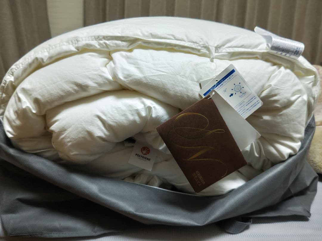 昭和西川 羽毛合掛 ポーランドルベルスキェホワイトマザーグース95