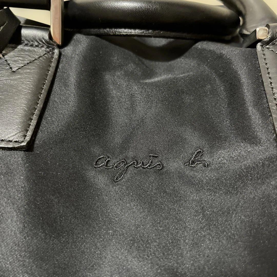 アニエスベー ボストンバッグ ナイロン ブラック 大容量 旅行バッグ バッグ