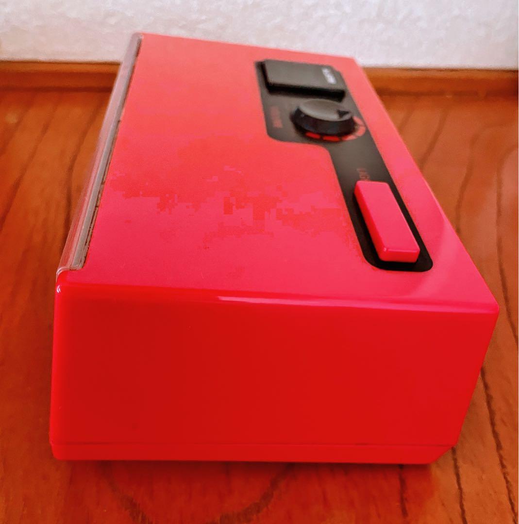 CITIZEN★シチズン★デジタル アラーム パタパタ時計 置時計/赤 稼働品