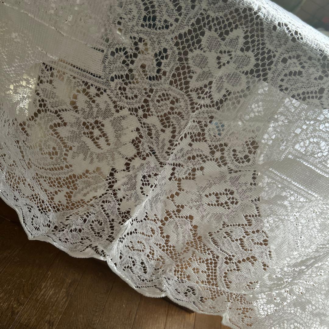 ヴィンテージ　クエーカーレース テーブルクロス（特大）