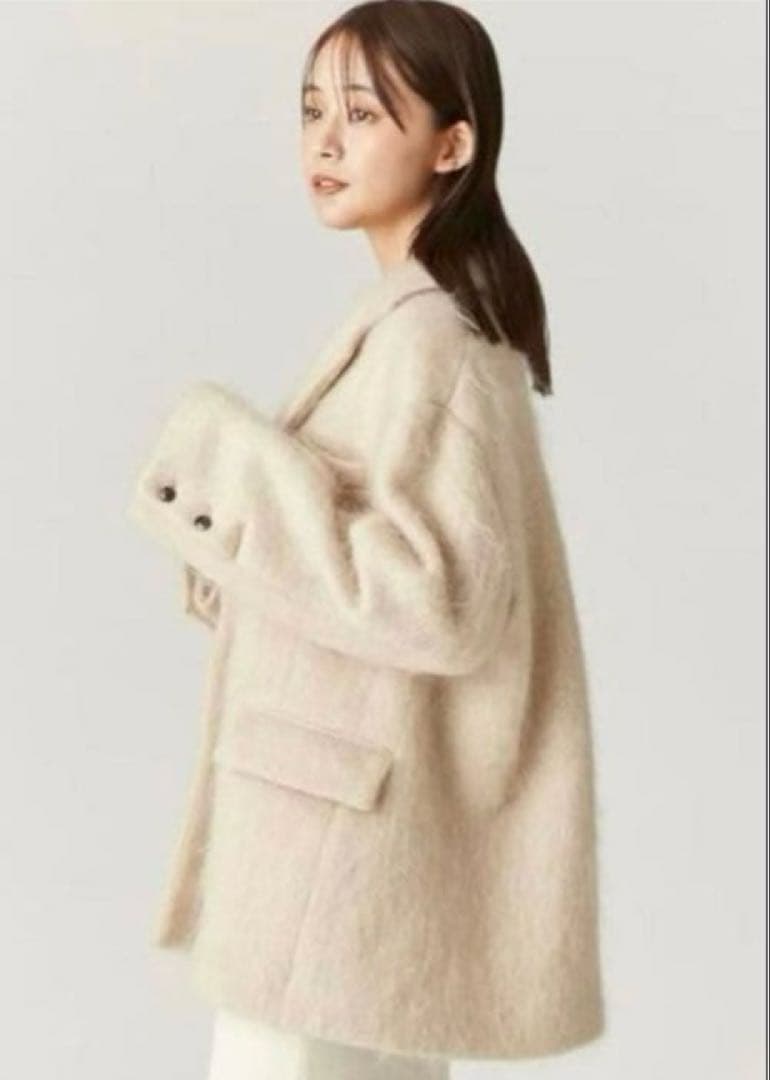 sale✨FRAY.id ジャケットコート シャギーオーバーコート ジャコット