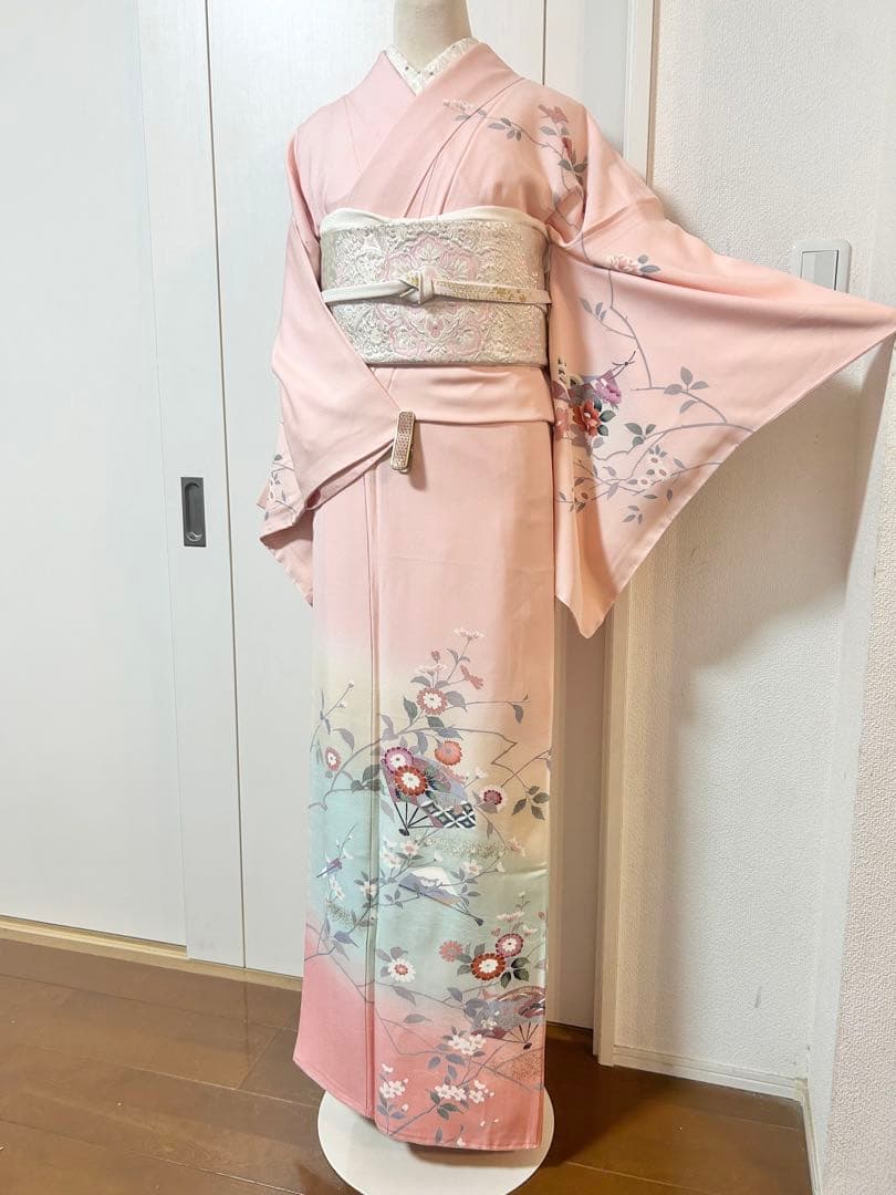 美品　未使用　しつけ糸付　トールサイズ　裄丈長め　訪問着フルセット4点　やまと製