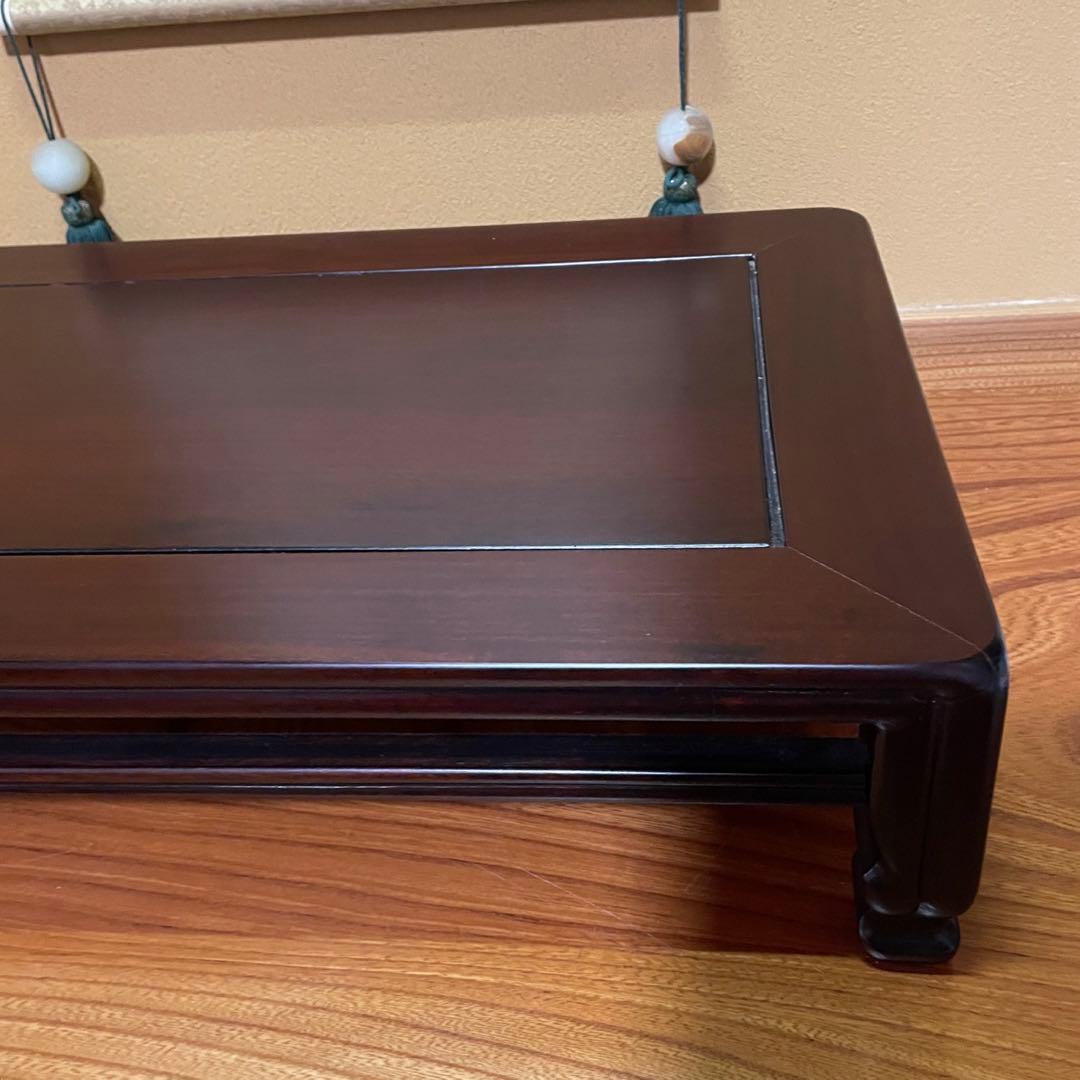 盆栽台 花台 飾り台 香炉台 花瓶台 サイドテーブル 木製 花梨材 ビンテージ