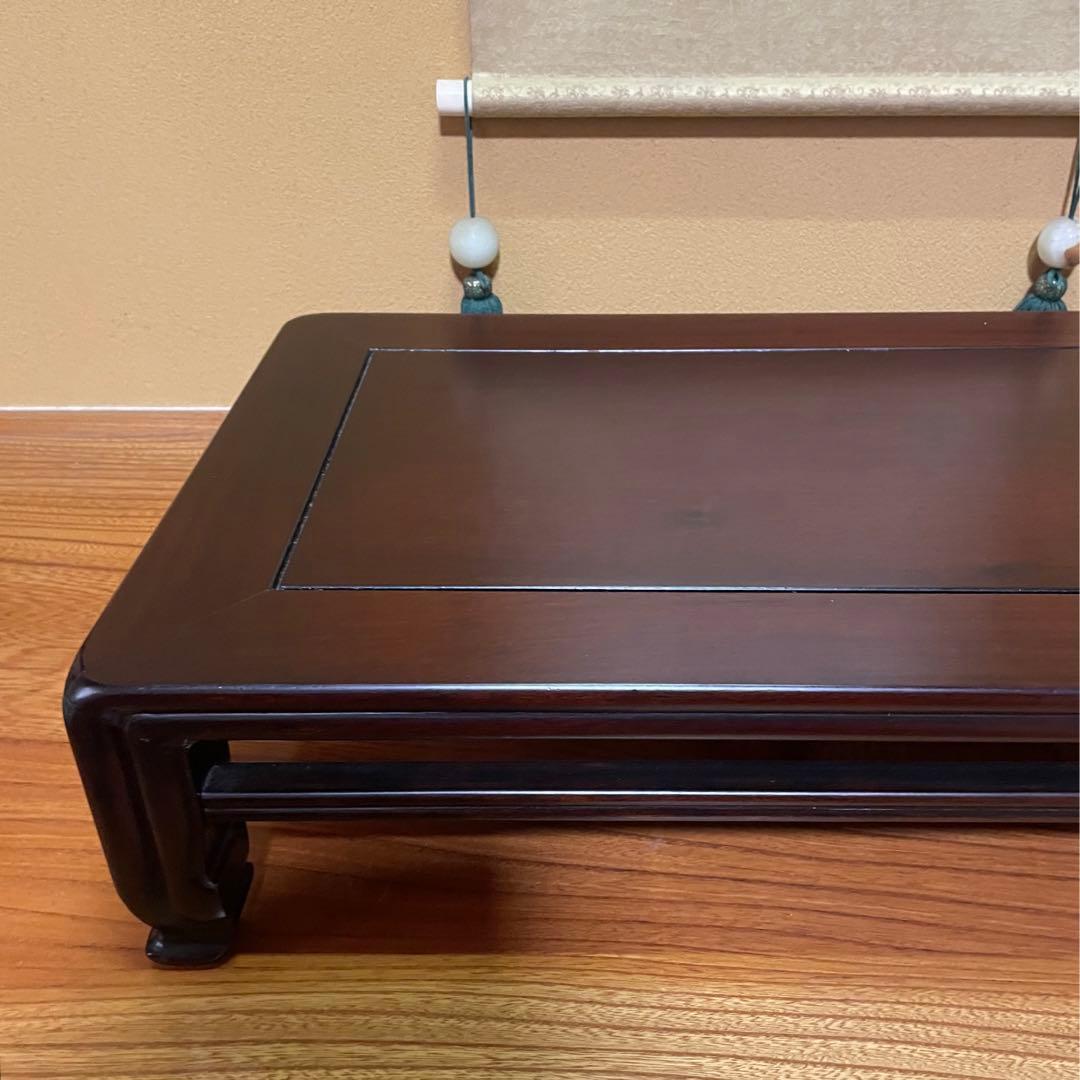 盆栽台 花台 飾り台 香炉台 花瓶台 サイドテーブル 木製 花梨材 ビンテージ