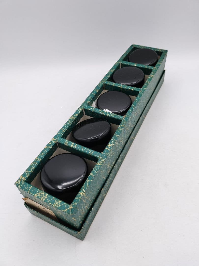 c885 茶歌舞伎セット 真塗盆 棗５ケ 袱紗紅 名乗紙4点セット 古物